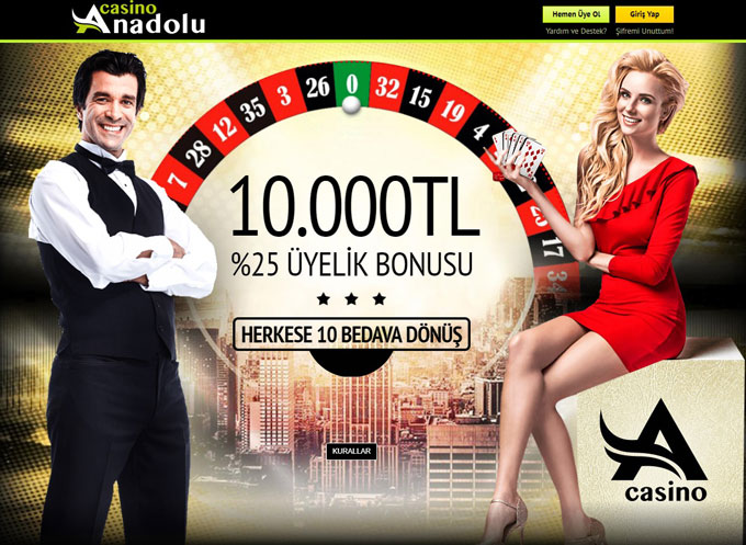 Anadolu Casino'ya Üye Olun!